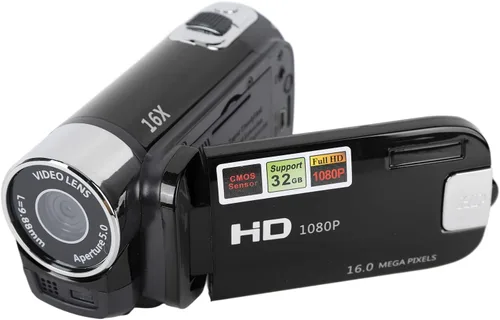 Ejoyous Videocámara de video, cámara DV 4K 48MP de 2.7 pulgadas, pantalla giratoria TFT de 2.7 pulgadas, cámara de video con zoom digital 16x con
