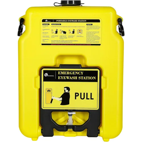 CGOLDENWALL Estación portátil del lavado de ojos de 53L/14Gal aprobó la estación del lavado de ojos de la emergencia montada en la pared resistente