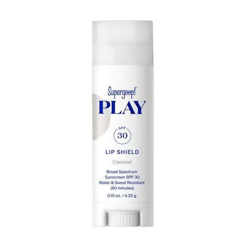 Play Lip Shield SPF 30 - Coco de Supergoop para mujer - Bálsamo labial de 0.15 oz
