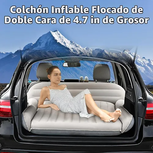 Vista 2 de KMZ Colchón de aire SUV engrosado doble flocado camping colchón cama