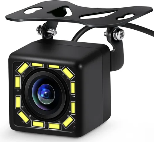 Cámara de respaldo de visión trasera del coche HD 170 ° gran angular 12 LED visión nocturna