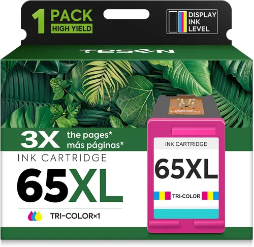 TESEN Cartucho de tinta de color 65XL de alto rendimiento para HP Ink 65 XL HP65 HP 65 uso con HP Envy 5055 5000 5052 5070 Deskjet 3755 3700 3752