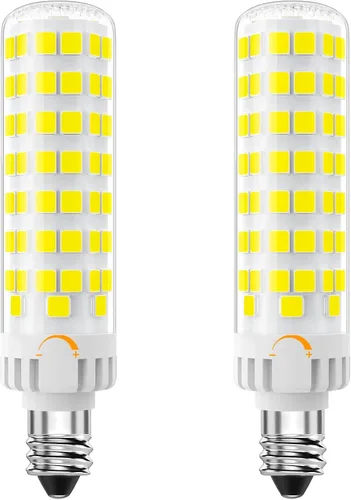 Bombilla LED E11 regulable, JDE11 120 V 100 W equivalente a halógeno, base de mini candelabro T3/T4, 6000 K luz blanca diurna, 10 W, 1000 lúmenes