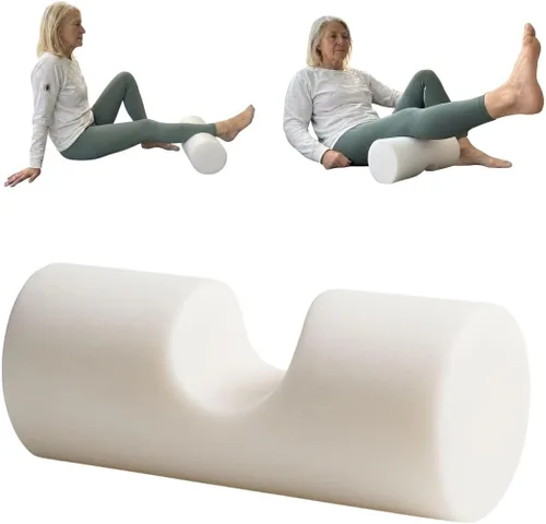 KneEXT - Rollo de espuma para talón | Ayuda de recuperación de reemplazo de rodilla poscirugía | Cuña de doble función para extensión terminal de