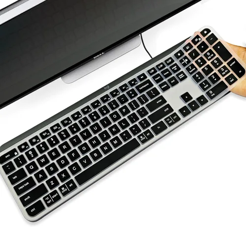 Protector de teclado de silicona ultra fino de alta calidad, compatible con Logitech Craft, teclado inalámbrico ergonómico Logitech MX, diseño