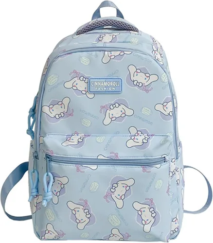 Roffatide Dibujos animados toda la impresión casual mochila portátil mochila viaje senderismo mochila mochila azul