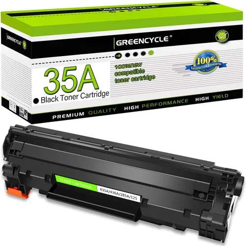 greencycle Paquete de 1 cartucho de tóner negro compatible con CB435A 35A para impresora HP LaserJet P1005 P1006 P1007 P1008 P1009