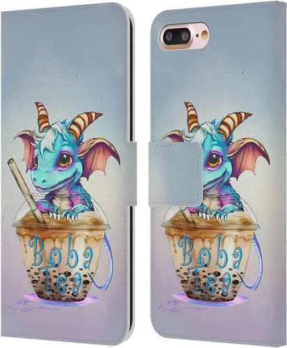 Head Case Designs Officially Licensed Ruth Thompson Boba Tea Cup O Dragons Leather Wallet Case Compatible with Apple iPhone 7 Plus / 8 Plus