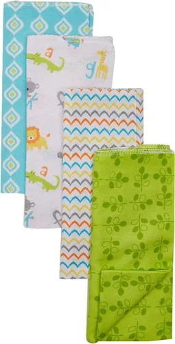 Luvable Friends - Paños/toallias de franela para eructos unisex para bebé, Paños de franela de algodón., talla única ABC