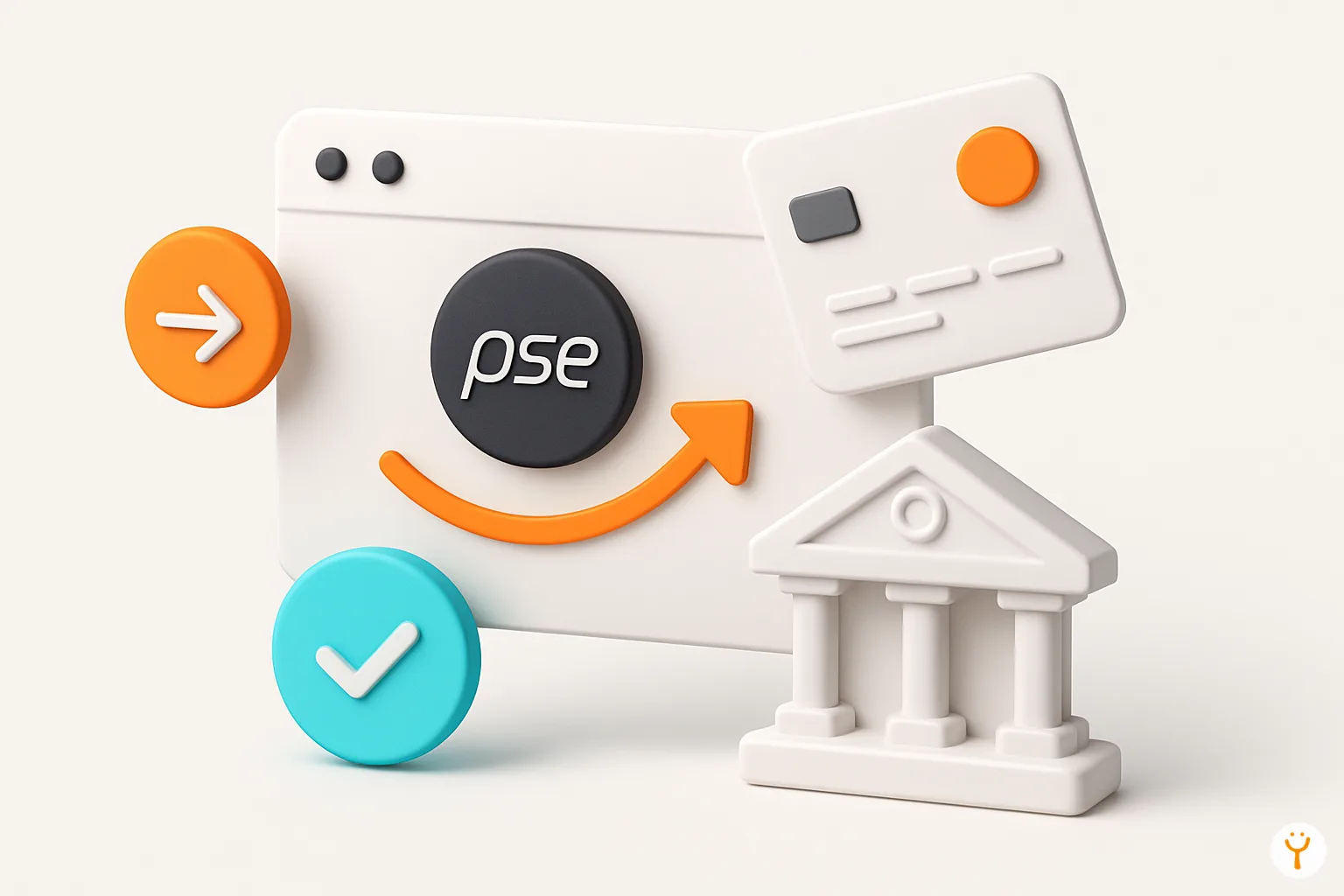 Ilustración de una transferencia bancaria PSE rápida y segura